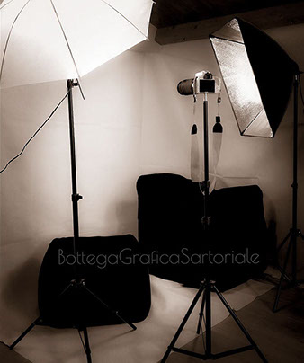 Foto che descrive un set fotografico di studio.